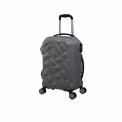 Ice Cap Plus - 3pc Set (Frost Grey) -UK Suitcase Sales Shop 32630 HK16 2528A08FrostedgreySSFrontpanel18.5in