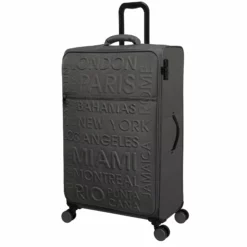 IT Luggage Citywide - 3pc Set (Charcoal) -UK Suitcase Sales Shop 32757 UK12 2648 08Charcoal Darkgullgrey SSFrontpanel29in