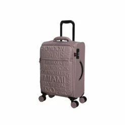 IT Luggage Citywide - 3pc Set (Pale Mauve) -UK Suitcase Sales Shop 32757 UK12 2648 08PalemauveSSFrontpanel18.7in