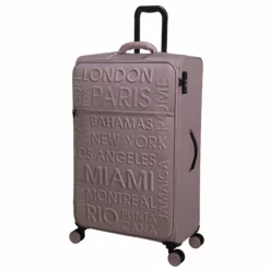 IT Luggage Citywide - 3pc Set (Pale Mauve) -UK Suitcase Sales Shop 32757 UK12 2648 08PalemauveSSFrontpanel29in
