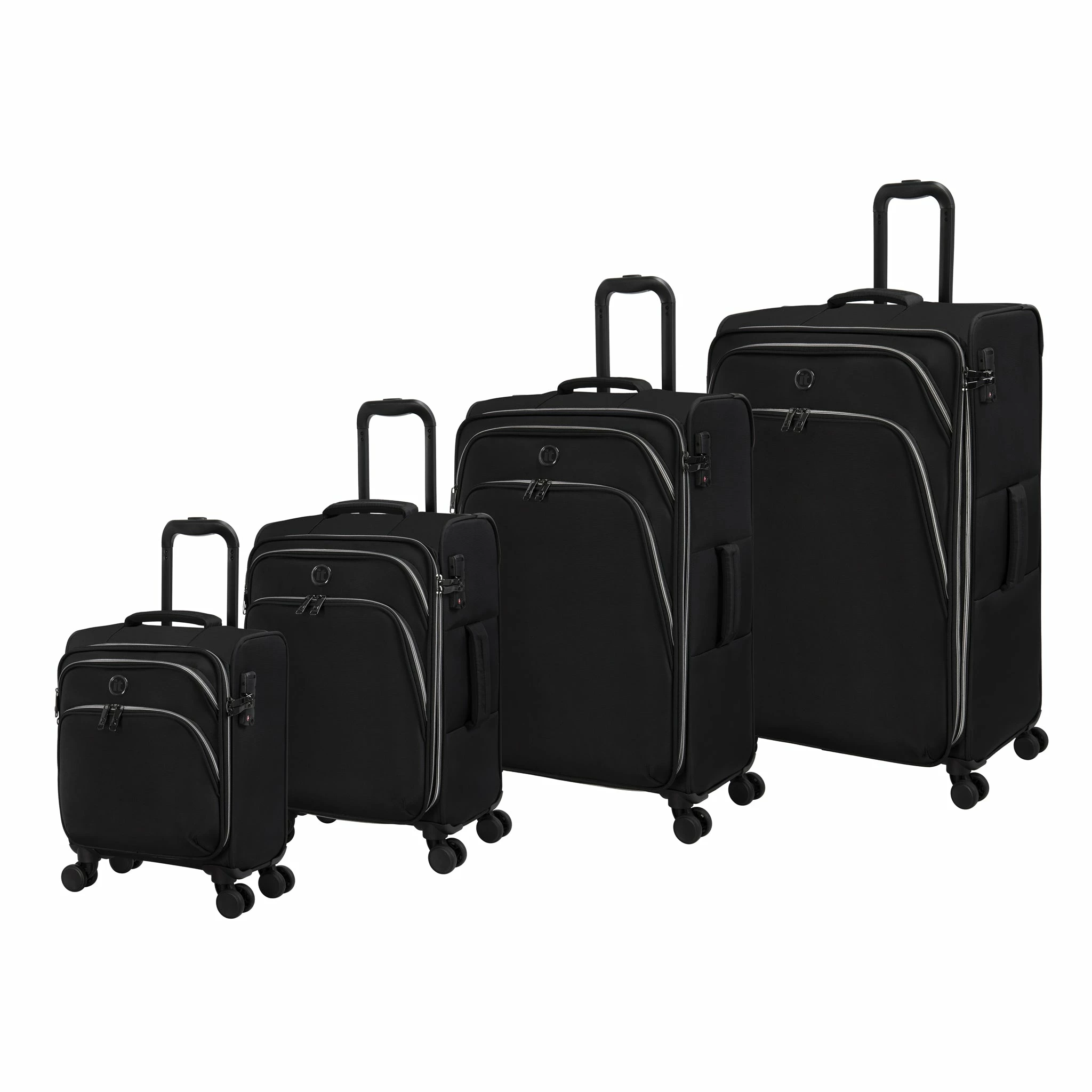 IT Luggage Trinary - 4pc Set (Black) 1 IT Luggage Trinary - 4pc Set (Black)