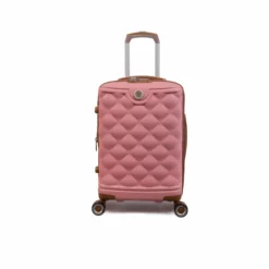 IT Luggage Indulging - 4pc Set (Flamingo Pink) -UK Suitcase Sales Shop 32964 UK16 3039 08FlamingoPinkSSFrontpaneldirectly18.5in