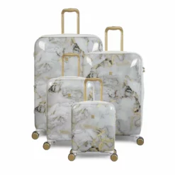 IT Luggage Sheen - Cabin (Gold Greyscale Marble) -UK Suitcase Sales Shop 32980 UK16 2269B08GoldgreyscalemarbleSSFrontpaneldirect1 d8ab94ae af63 4219 b501 c6a90fa6d923