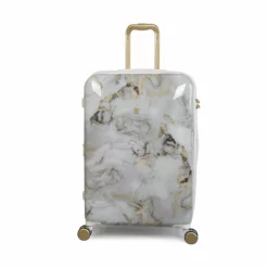 IT Luggage Sheen - 4pc Set (Gold Greyscale Marble) -UK Suitcase Sales Shop 32980 UK16 2269B08GoldgreyscalemarbleSSFrontpaneldirect25in
