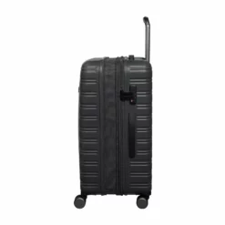 IT Luggage Fusional - 4pc Set (Warm Charcoal) -UK Suitcase Sales Shop 32987A UK16 2920 08Warmcharcoal Magnet S561SSSidewithsingleexpopen