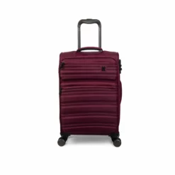 IT Luggage Fusional - 4pc Set (Dark Red) -UK Suitcase Sales Shop 32987B UK12 2920 08DarkredsS055SSFrontpaneldirectly19.4in