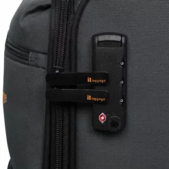 Duo-Tone - 4pc Set (Pewter & Black) -UK Suitcase Sales Shop 33080 UK12 1519B08Pewter BlackSSTSAlock