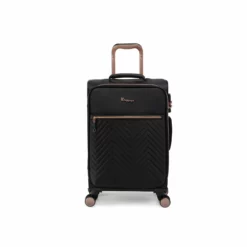 IT Luggage Bewitching - 5pc Set (Black) -UK Suitcase Sales Shop 33095 UK12 2686 08BlackSSFrontpaneldircetly19.4in