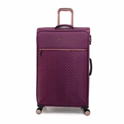 IT Luggage Bewitching - 5pc Set (Purple Potion) -UK Suitcase Sales Shop 33095 UK12 2686 08PurplepotionSSFrontpaneldirectly27.9in