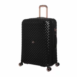 IT Luggage Glitzy - 5pc Set (Black) -UK Suitcase Sales Shop 33109 UK16 2888A08BlackSSFrontpanel27in