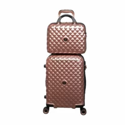 IT Luggage Glitzy - 5pc Set (Metallic Rose Gold) -UK Suitcase Sales Shop 33109 UK16 2888A08 16 2888A15MetallicrosegoldSSFrontpanel b12ca61f f2ac 443f b26c 00fd5b3f2fe0