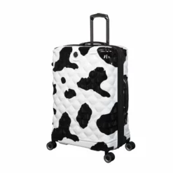 IT Luggage Indulging - Medium Plus (Moo Cow Print) -UK Suitcase Sales Shop 33198 UK16 3039A08Moocowblack whiterepeatprintSSFrontpanel25in efe80412 a107 4425 b8b6 03ba6b057db8
