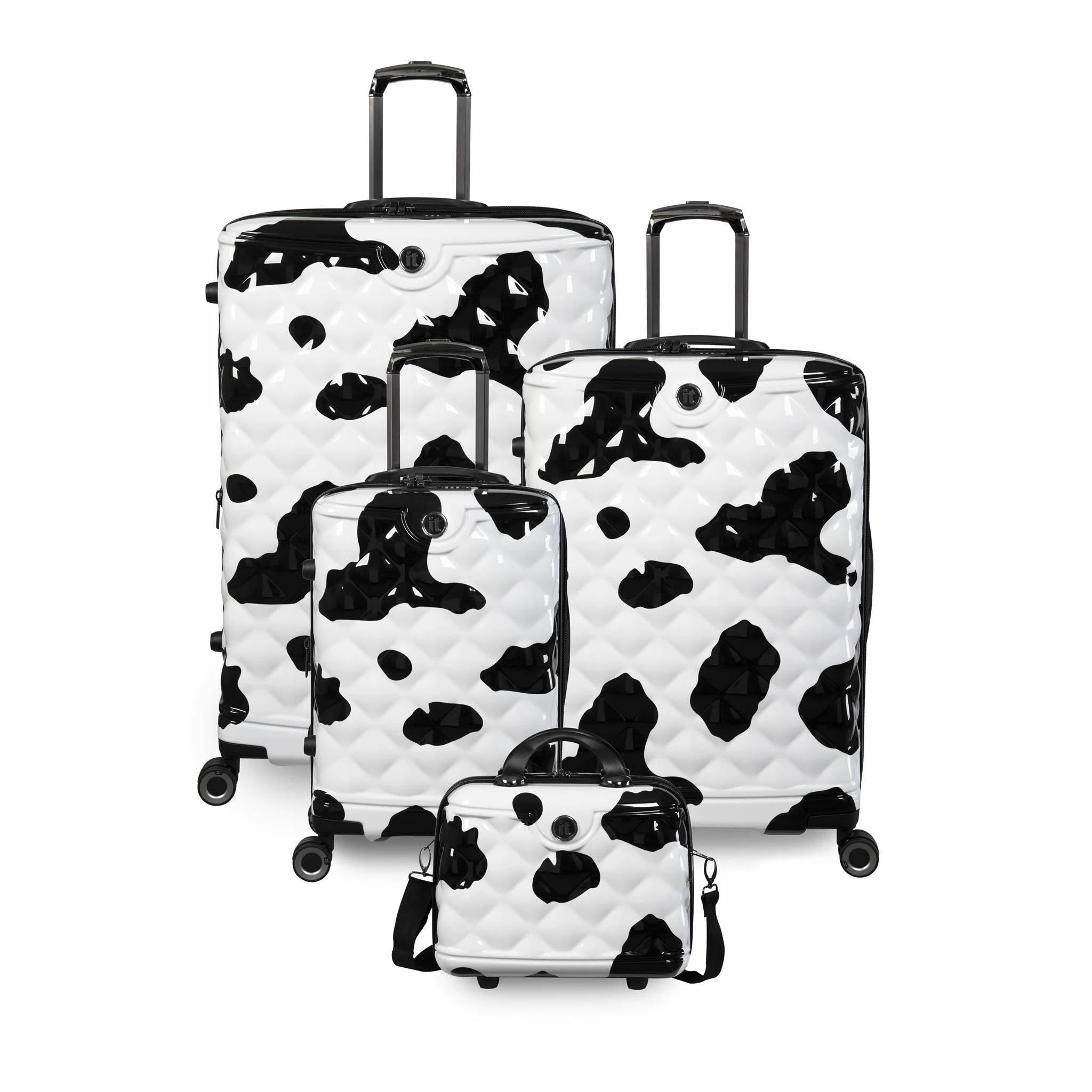 IT Luggage Indulging - 4pc Set (Moo Cow Print) 1 IT Luggage Indulging - 4pc Set (Moo Cow Print)