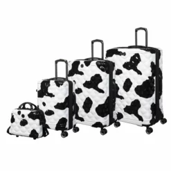 IT Luggage Indulging - Cabin (Moo Cow Print) 27 IT Luggage Indulging - Cabin (Moo Cow Print) -UK Suitcase Sales Shop 33198 UK16 3039A08Moocowblack whiterepeatprintSSFrontpanelset2 4d76fe3e 6f63 47e0 978a ffc7d4df3750
