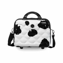 IT Luggage Indulging - 4pc Set (Moo Cow Print) 28 IT Luggage Indulging - 4pc Set (Moo Cow Print) -UK Suitcase Sales Shop 33198 UK16 3039A15Moocowblack whiterepeatprintSSFrontpaneldirectly