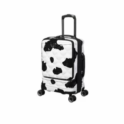 IT Luggage Indulging II - Cabin With Pocket (Moo Cow Print) -UK Suitcase Sales Shop 33199 UK16 3039A08Moocowblack whiterepeatprintSSFrontpanel18.5inwithpocket ad1dcf1a 7ace 49a3 ad8a 1694c67439fc