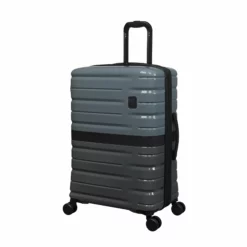 IT Luggage Interfuse - 3pc Set (Lead / Pewter) -UK Suitcase Sales Shop 61527 US16 2936 08Lead PewterM332SSFrontpanel25in