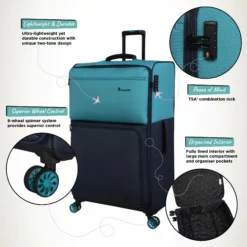 Duo-Tone - Extra Large (Capri Breeze / Dress Blues) -UK Suitcase Sales Shop Duo Tone XLarge Capri Infographic