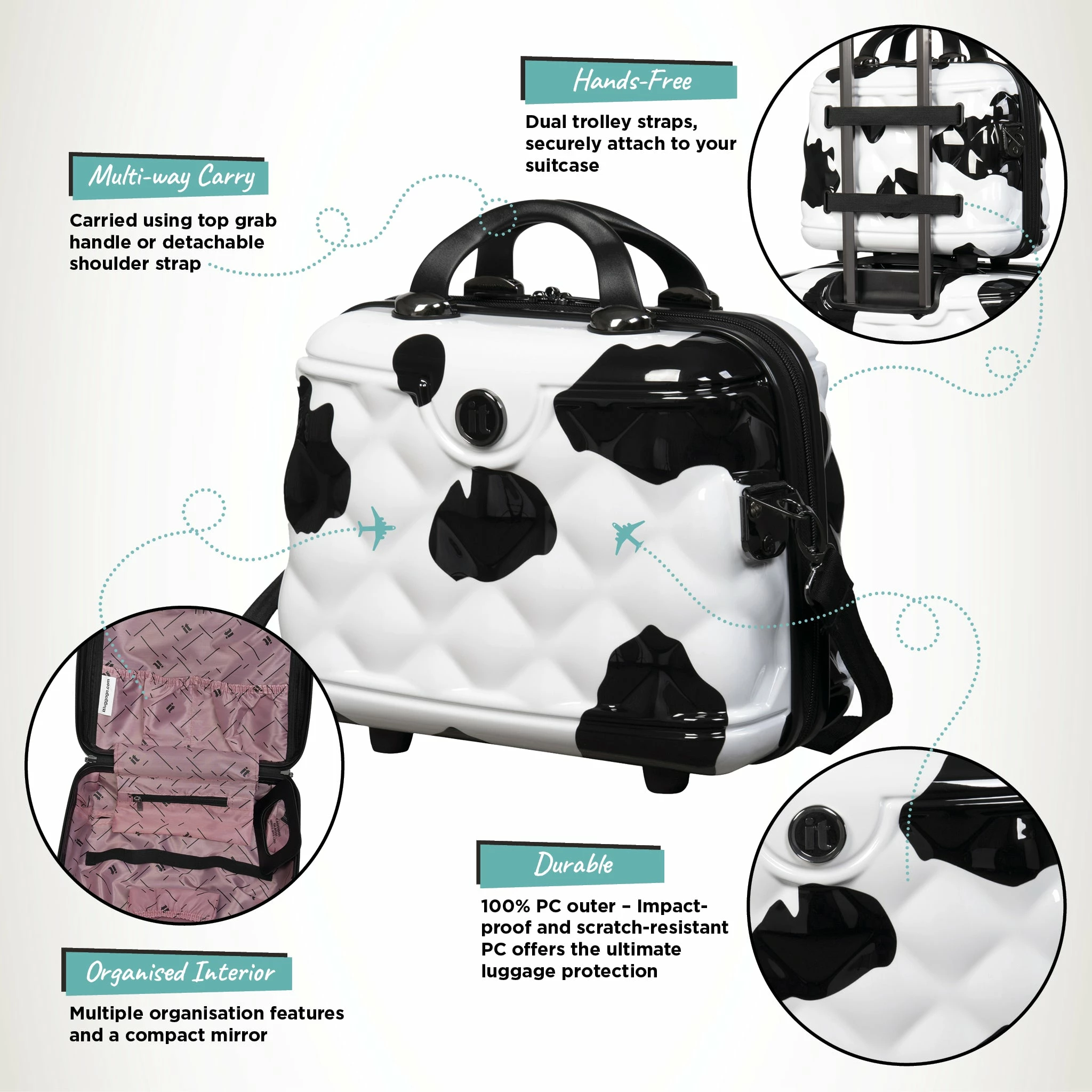 IT Luggage Indulging - 4pc Set (Moo Cow Print) 5 IT Luggage Indulging - 4pc Set (Moo Cow Print) - Image 5