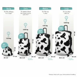 IT Luggage Indulging - 4pc Set (Moo Cow Print) 21 IT Luggage Indulging - 4pc Set (Moo Cow Print) -UK Suitcase Sales Shop Indulging Moo set dims weights d090c1aa 3a53 495a b76b fcaaf108c911