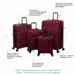 IT Luggage Fusional - Underseat (Dark Red) -UK Suitcase Sales Shop InfographicforFusional16 2920V3.2DarkReds 01 90af844a f48b 4118 806d 180cac2e25c2 scaled