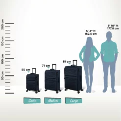 IT Luggage Precursor - Large (Dress Blues) 27 IT Luggage Precursor - Large (Dress Blues) -UK Suitcase Sales Shop Precursor Blue Relative Size dca01b0b 8e44 4e58 ad69 7d0d01591d8d