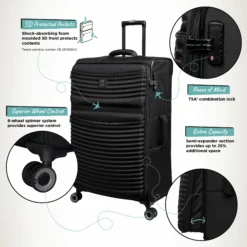 IT Luggage Precursor - Large (Black) 12 IT Luggage Precursor - Large (Black) -UK Suitcase Sales Shop Precursor Large Black Infographic