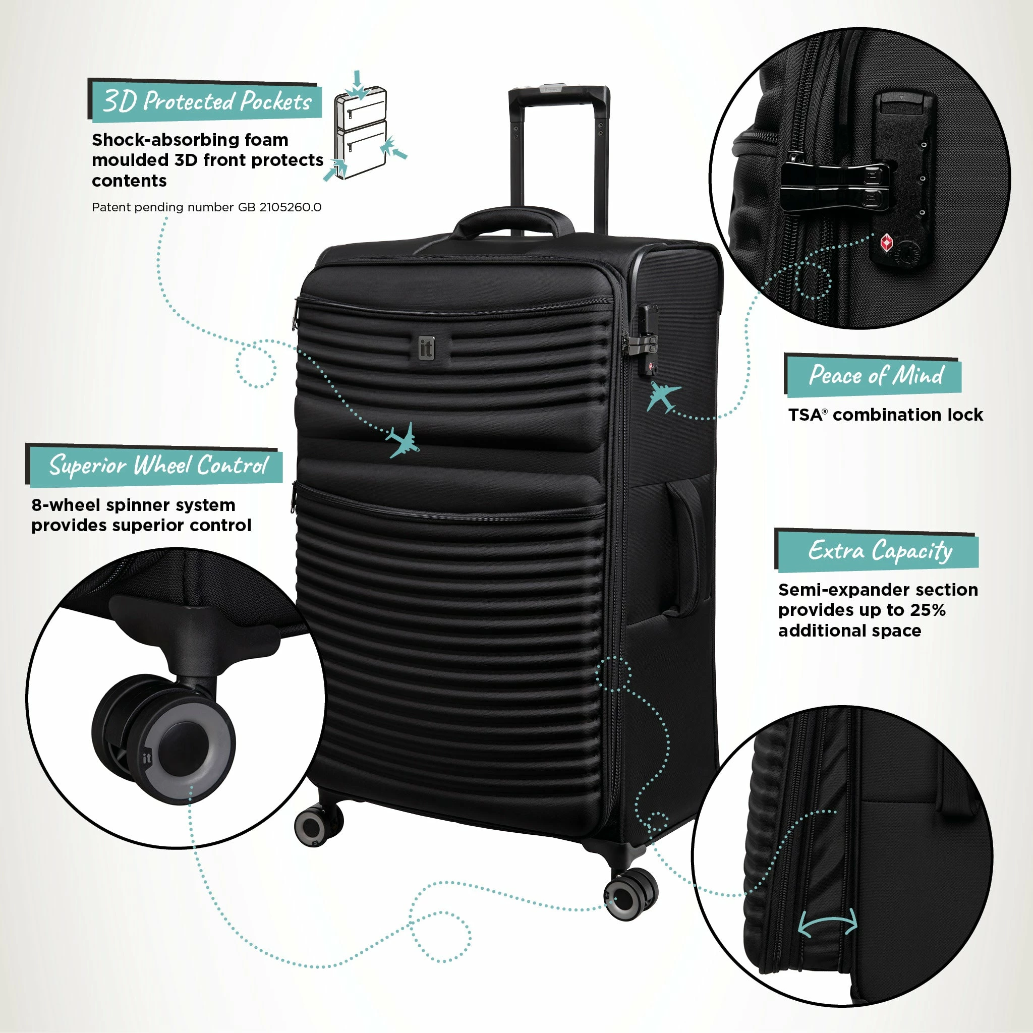 IT Luggage Precursor - Large (Black) 3 IT Luggage Precursor - Large (Black) - Image 3