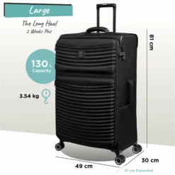 IT Luggage Precursor - Large (Black) 17 IT Luggage Precursor - Large (Black) -UK Suitcase Sales Shop Precursor Large black dims weights