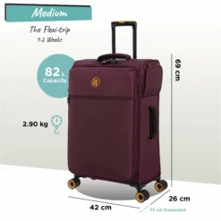 Simultaneous - Medium (French Port) -UK Suitcase Sales Shop Simultaneous Med French Port dims weights