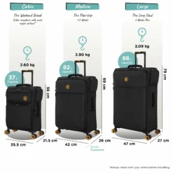 Simultaneous - Cabin (Black) 32 Simultaneous - Cabin (Black) -UK Suitcase Sales Shop Simultaneous Set Blk dims weights 6917728e 4cd1 4d5d 87c5 877bf93a2b20