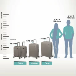 IT Luggage Spontaneous - Medium Plus (Feather Grey) -UK Suitcase Sales Shop Spontaneous Full set Feather Relative Size 0f36fa05 7e3a 4a91 b96d 992dca36a4f9