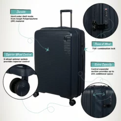 IT Luggage Spontaneous - Medium Plus (Blueberry) -UK Suitcase Sales Shop Spontaneous Large Blueberry Infographic ffc321aa ac5a 4282 a8ff da869371d5bc