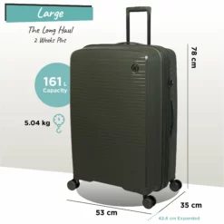 IT Luggage Spontaneous - Large (Olive Night) -UK Suitcase Sales Shop Spontaneous Large olive dims weights