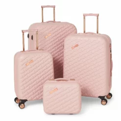 Ted Baker Belle 54cm 4-Wheel Cabin Suitcase 33 Ted Baker Belle 54cm 4-Wheel Cabin Suitcase -UK Suitcase Sales Shop TBW Belle Luggage Pink Grp3
