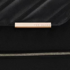Ted Baker Albany Eco Soft Side 4-Wheel 55cm Cabin Case -UK Suitcase Sales Shop Ted Baker Albany Eco Black branding