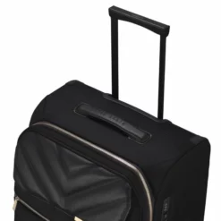 Ted Baker Albany Eco Soft Side 4-Wheel 55cm Cabin Case -UK Suitcase Sales Shop Ted Baker Albany Eco Black trolley system handle up