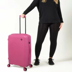 IT Luggage Spontaneous - Medium Plus (Azalea Pink) -UK Suitcase Sales Shop it Luggage MAR23 05 V2 PINK